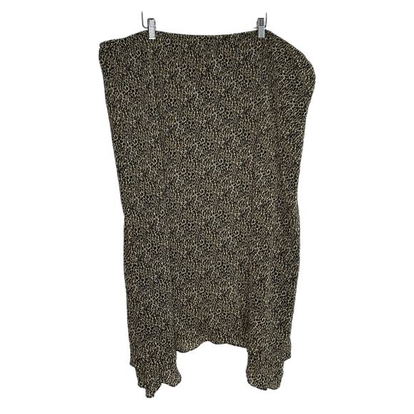 Cato Woman Black and Brown Animal Print Skirt and Top Set, Size 26W, Pre-owned - Picture 4 of 9